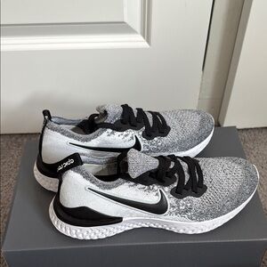 Nike Epic React Black and White Running Shoes